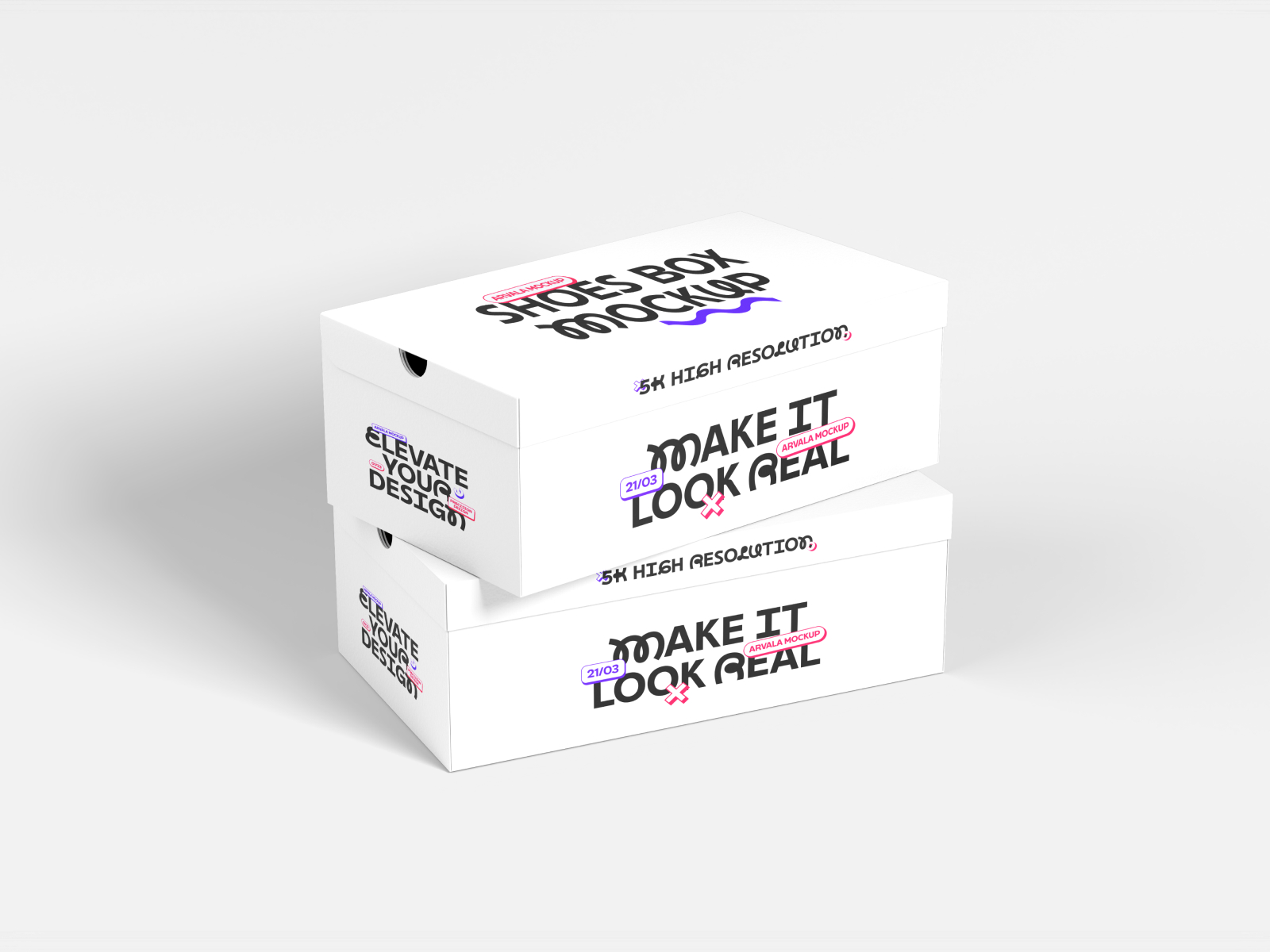 Shoes Box Packaging Mockup