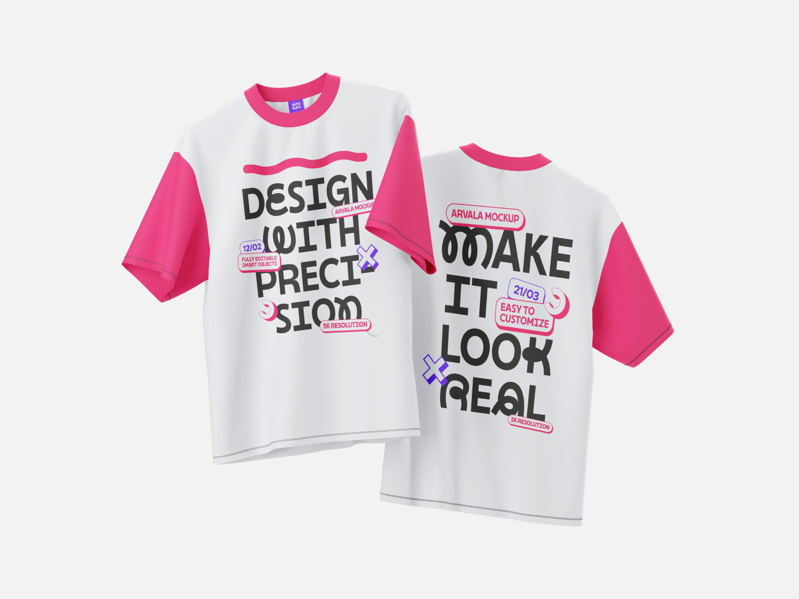 Half Sleeve Oversize T-Shirt V.2 Mockup