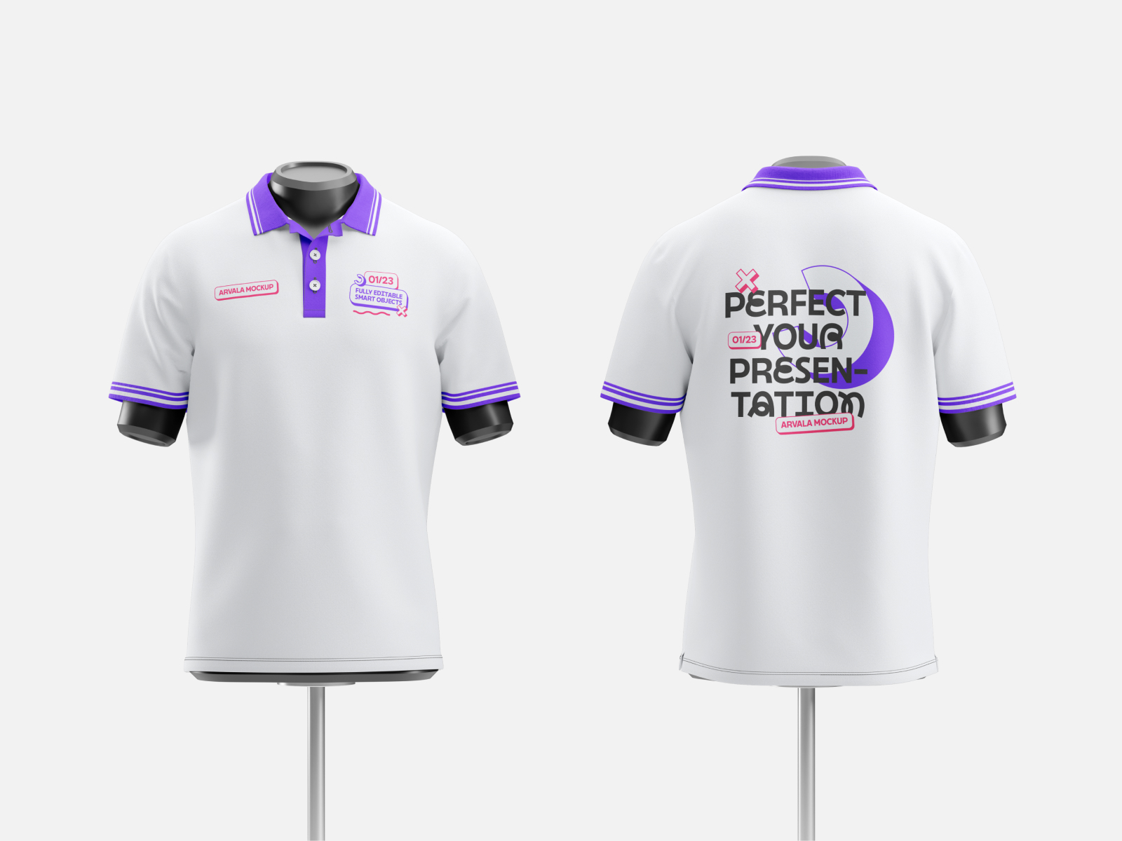 Polo Shirt Mockup with Mannequin