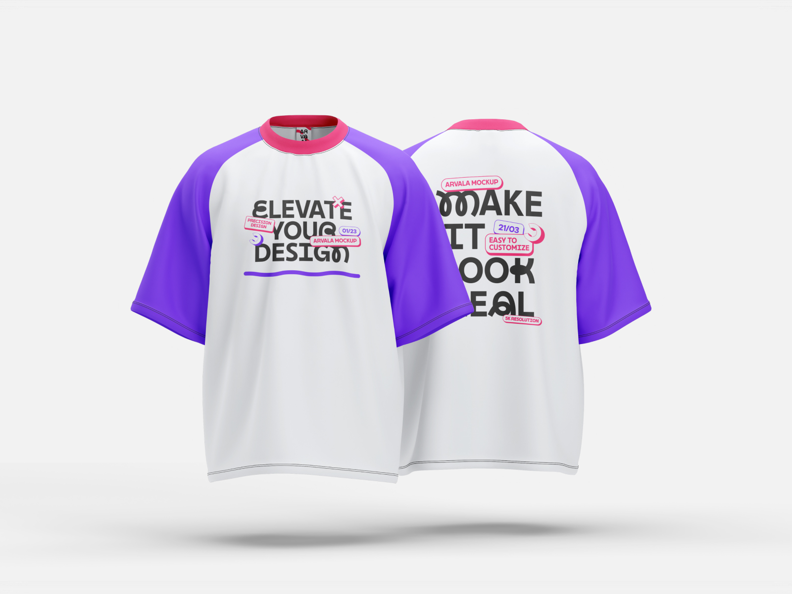 Half Sleeve Oversize T-Shirt Mockup