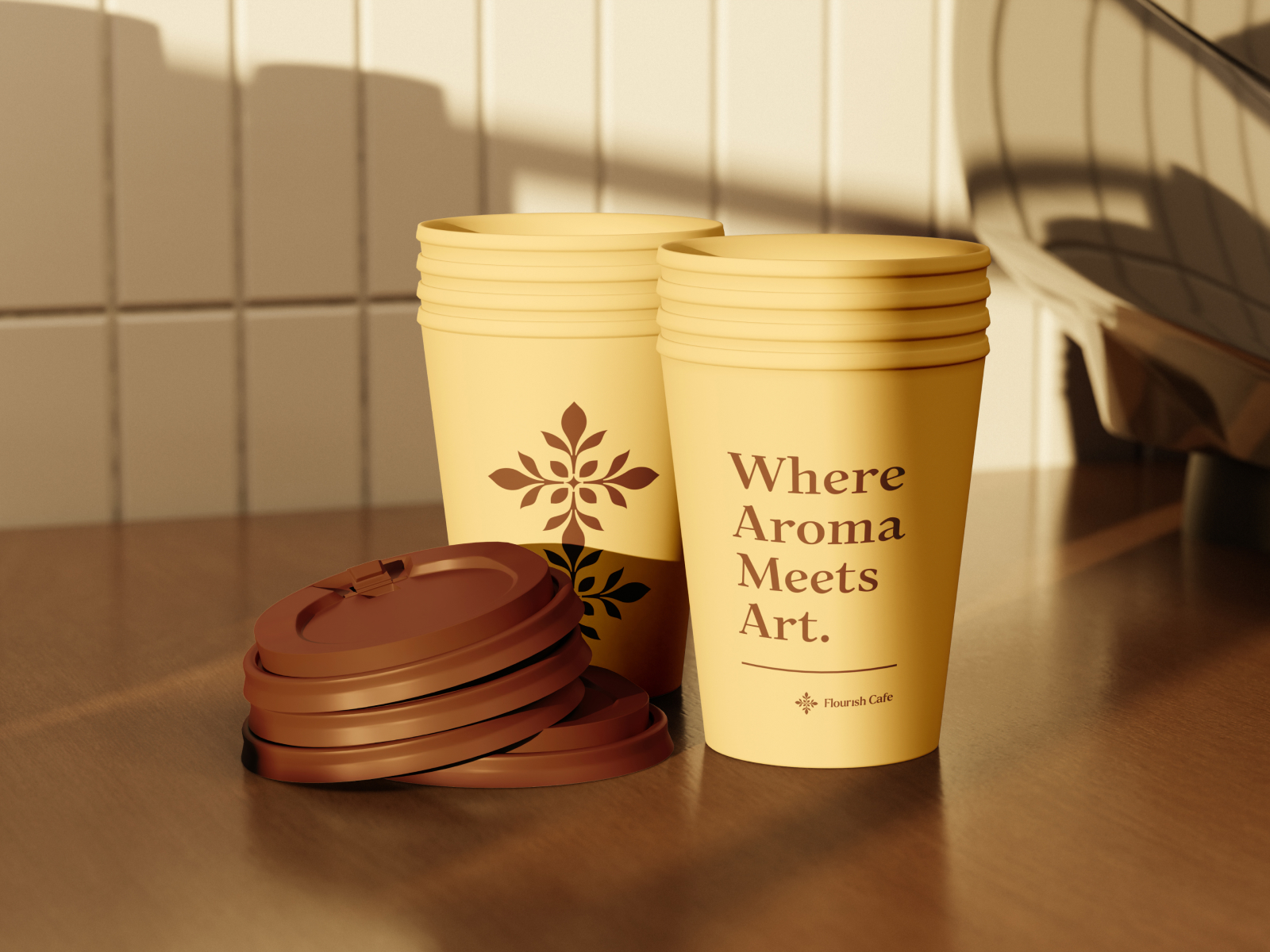 Stack of Cups Mockup