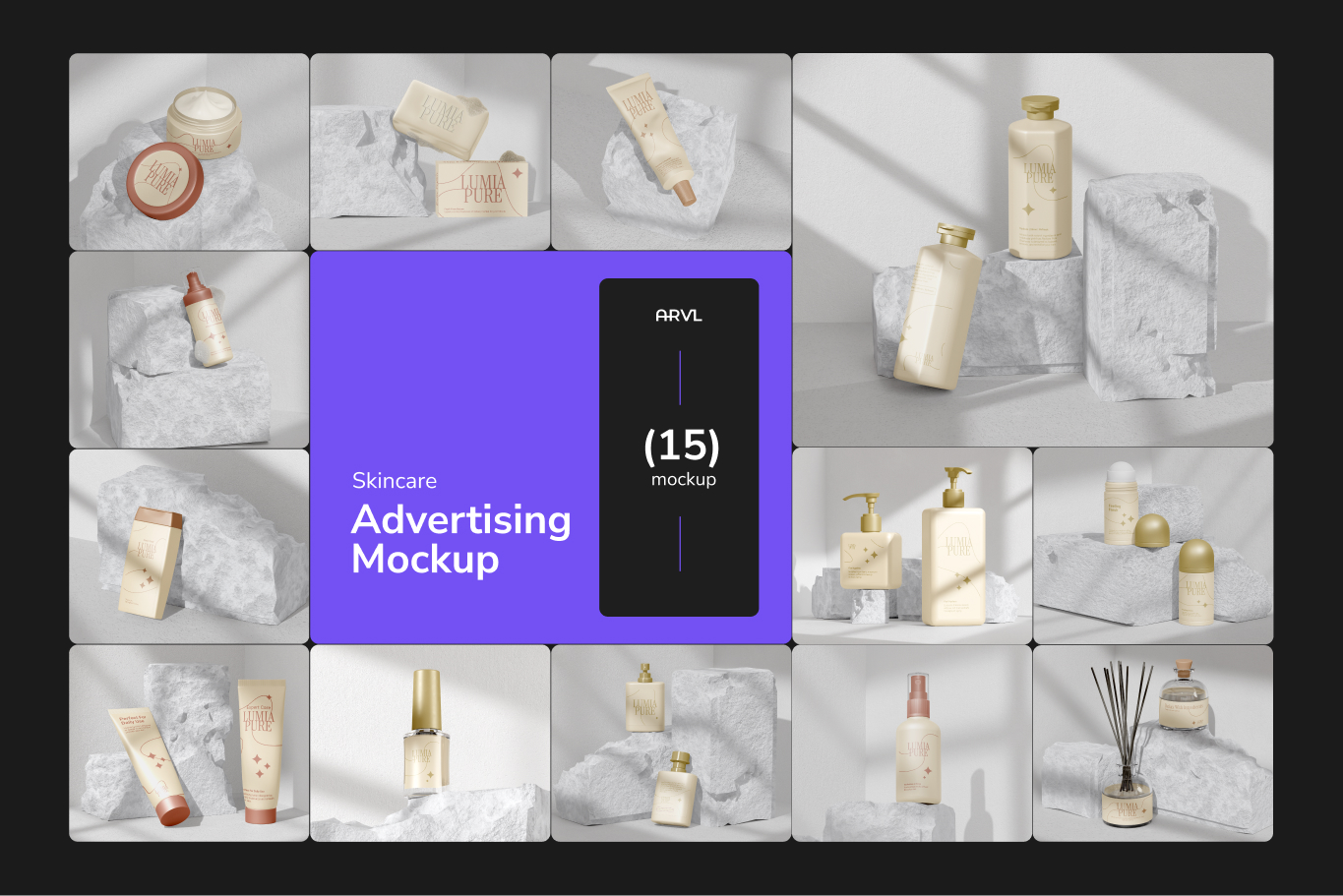 Skincare & Beauty Packaging Mockup