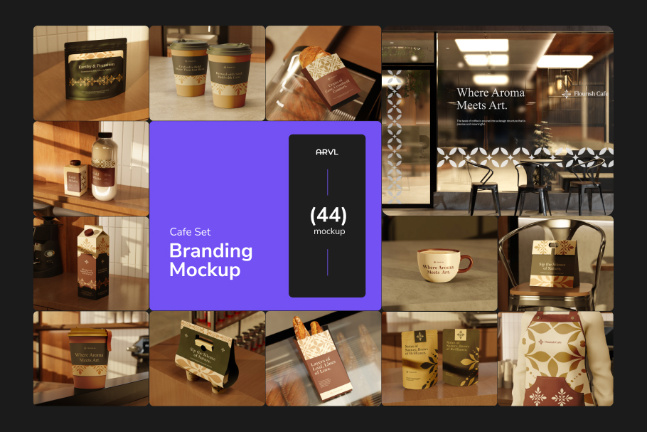 Cafe Set Branding Mockup