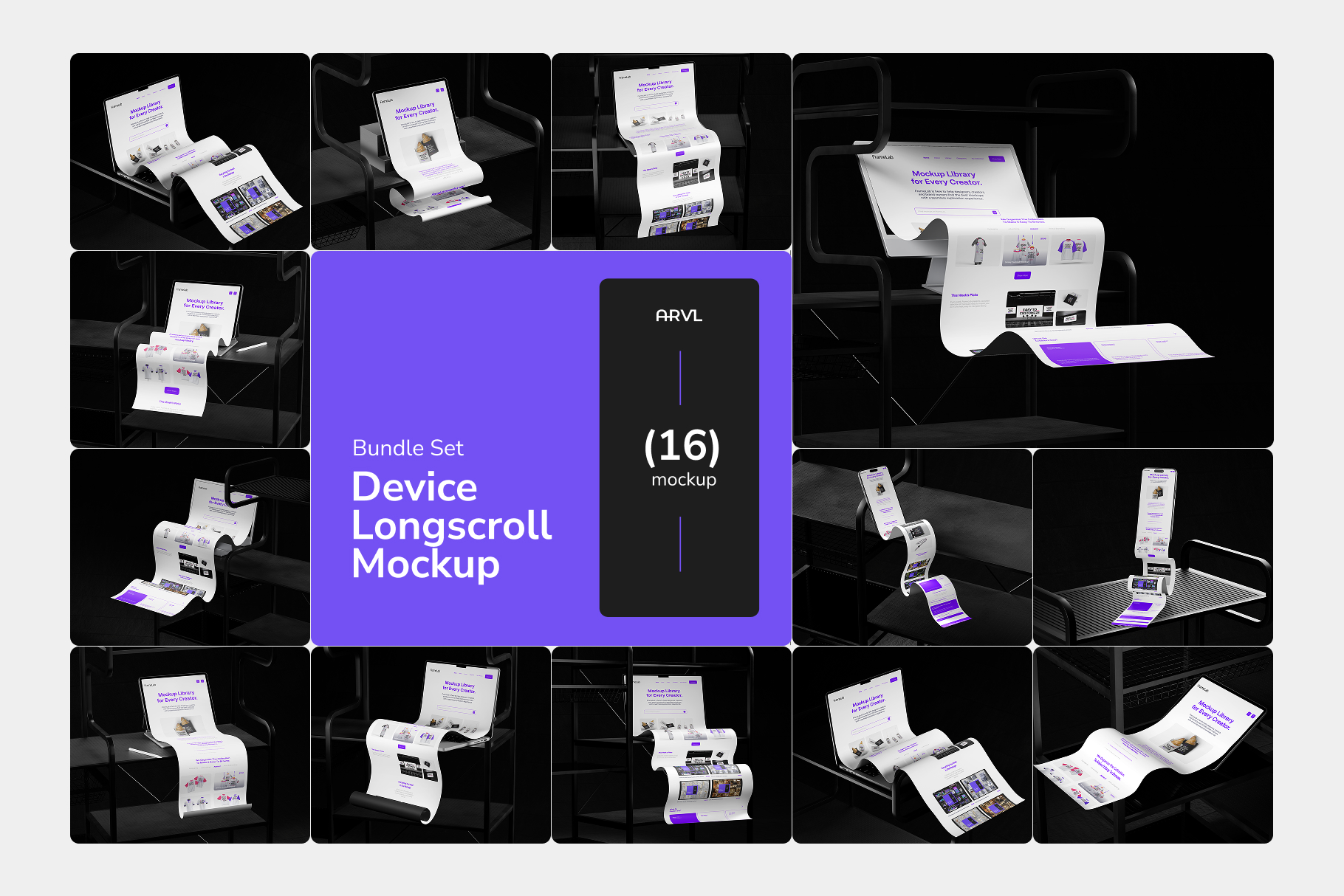 Apple Device - Longscroll Bundle Mockup